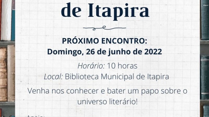 Clube do Livro tem novo encontro neste domingo