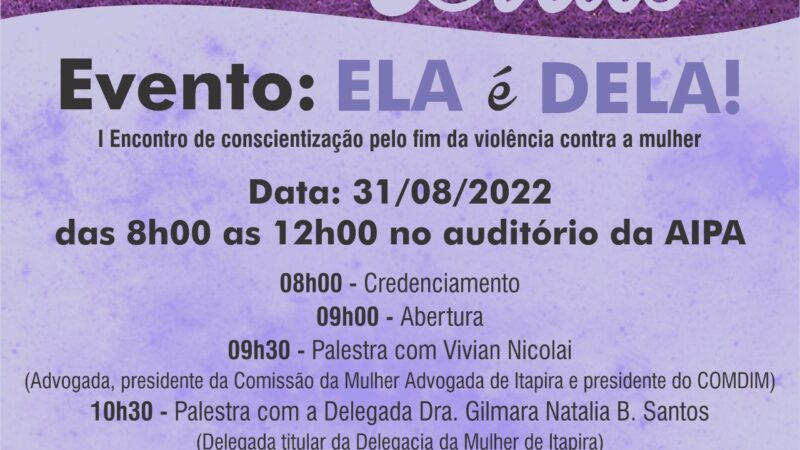 CREM promove evento alusivo ao Agosto Lilás