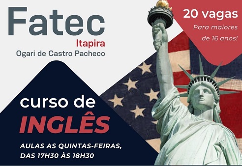 Fatec abre seleção para Curso de Inglês Gratuito 