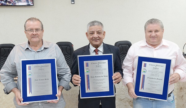 Ori da Gaúcha, Roque Lanches e Lima da Prefeitura recebem honraria