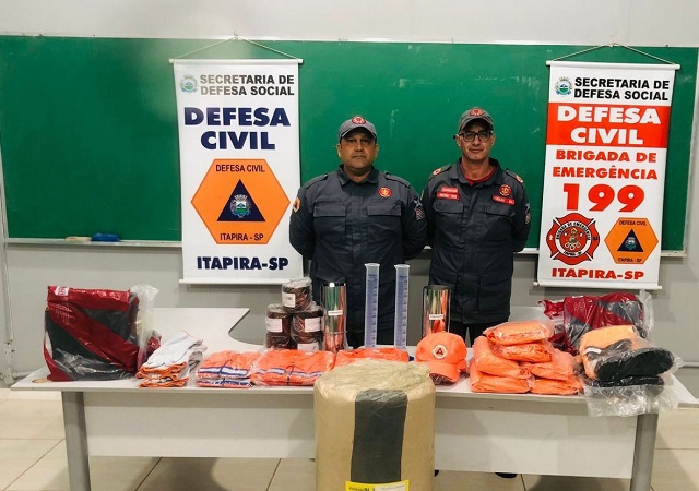 Defesa Civil de Itapira recebe Kit Operação Chuvas