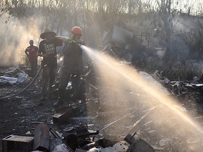 Mega incêndio devastou área de mata e atingiu empresa em Itapira