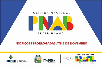 Cultura prorroga inscrições para edital da Lei Aldir Blanc