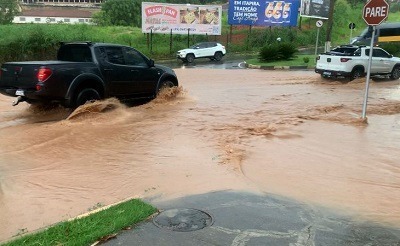 Tromba d’água despejou 35,5 milímetros em apenas 30 minutos